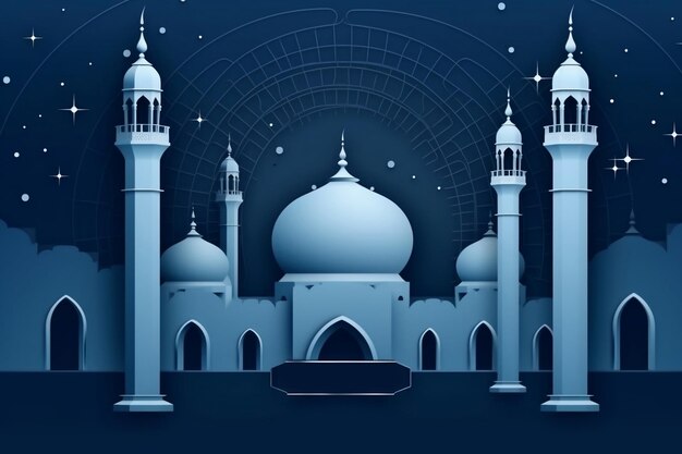 modelo de cartão islâmico ramadan kareem generativo ai