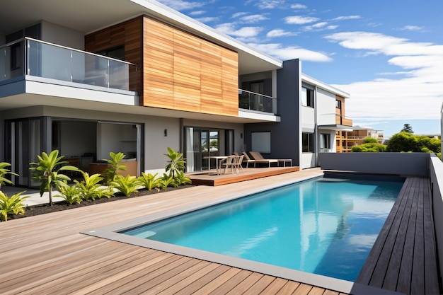 Foto grátis modelo de casa 3d com arquitetura moderna
