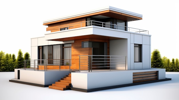 Modelo de casa tridimensional