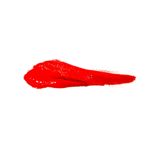 Modelo de pincelada vermelha em fundo branco