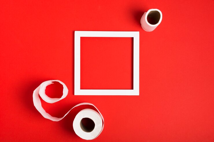Foto grátis moldura com rolos de papel higiênico