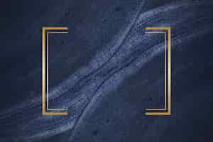 Foto grátis moldura dourada em uma pedra azul texturizada