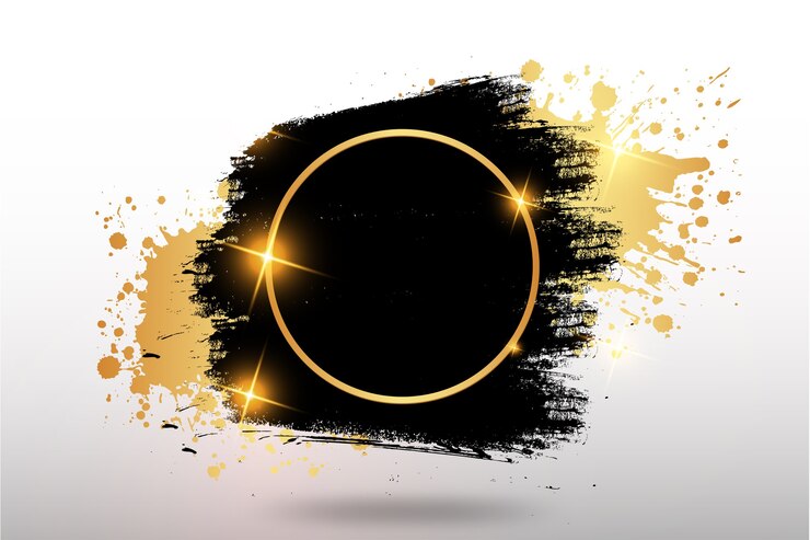 Foto grátis moldura moderna com golden splash