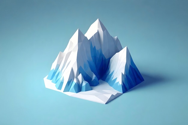 Montanha abstrata com formas poligonais