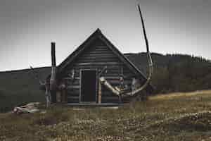 Foto grátis montanha cabana de madeira, cabana de montanha