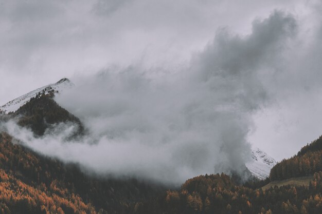 Montanha com nevoeiro