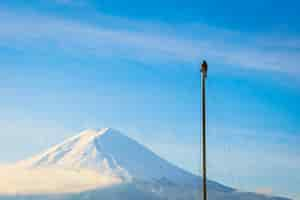 Foto grátis montanha fuji com o céu azul, o japão