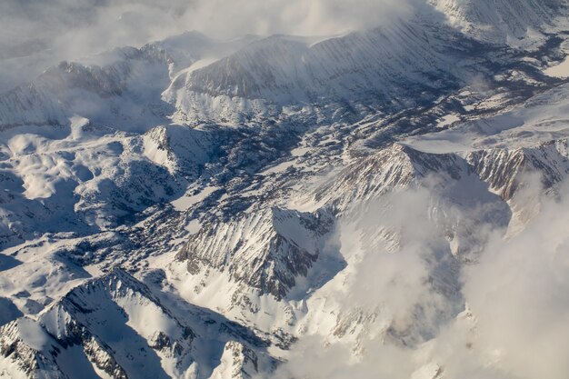 Montanhas cobertas de neve