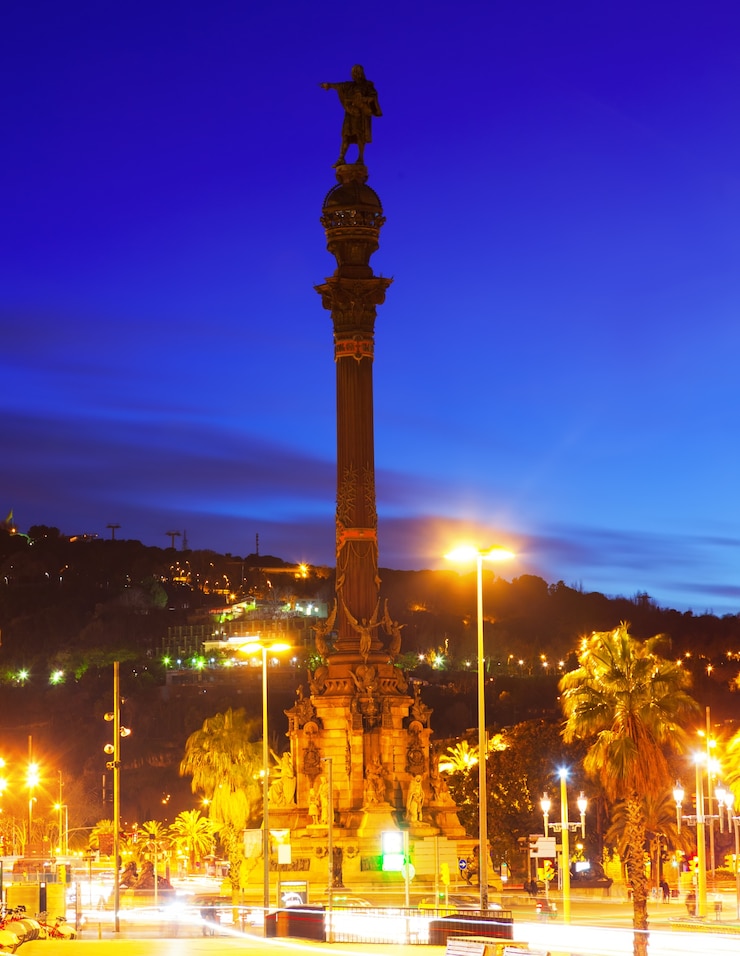 Foto grátis monumento a colombo. barcelona