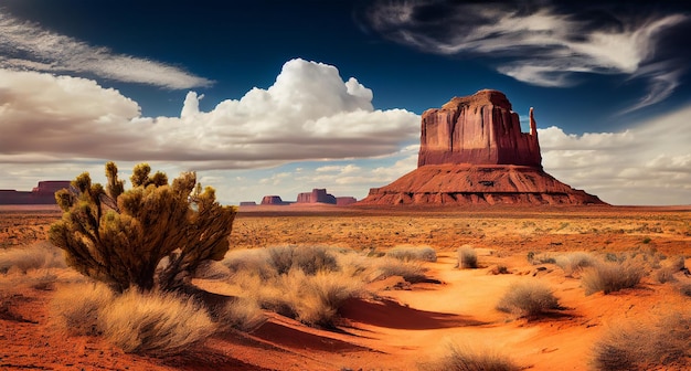 Monumentos naturais Rochas de arenito em Monument Valley AI generativa