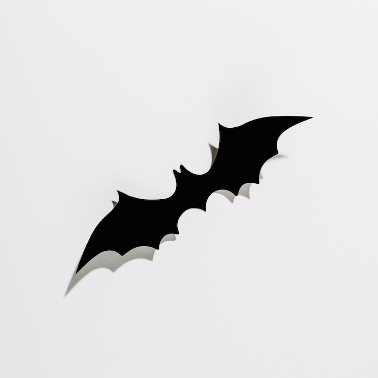 Foto grátis morcego de halloween feito de plástico preto