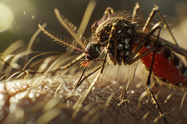 Foto grátis mosquito altamente detalhado