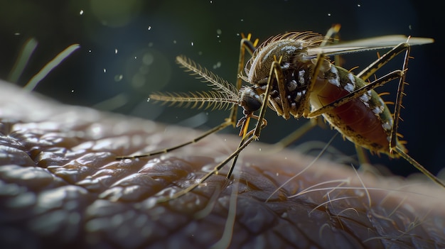 Foto grátis mosquito altamente detalhado