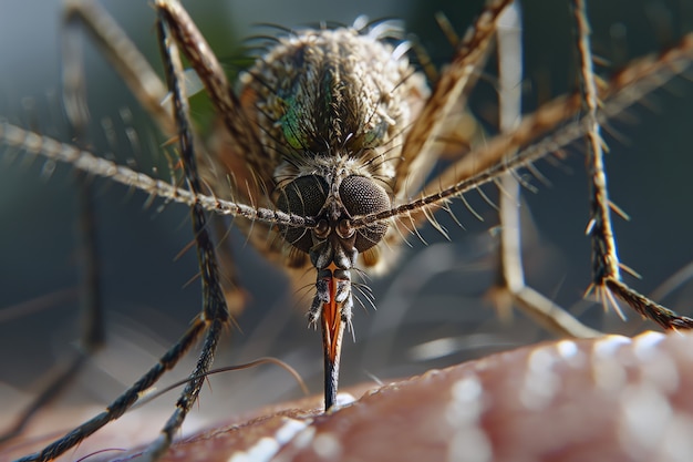 Foto grátis mosquito altamente detalhado