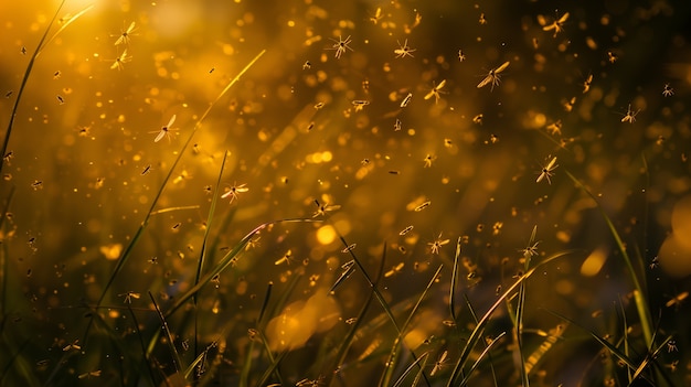 Foto grátis mosquitos de perto na natureza