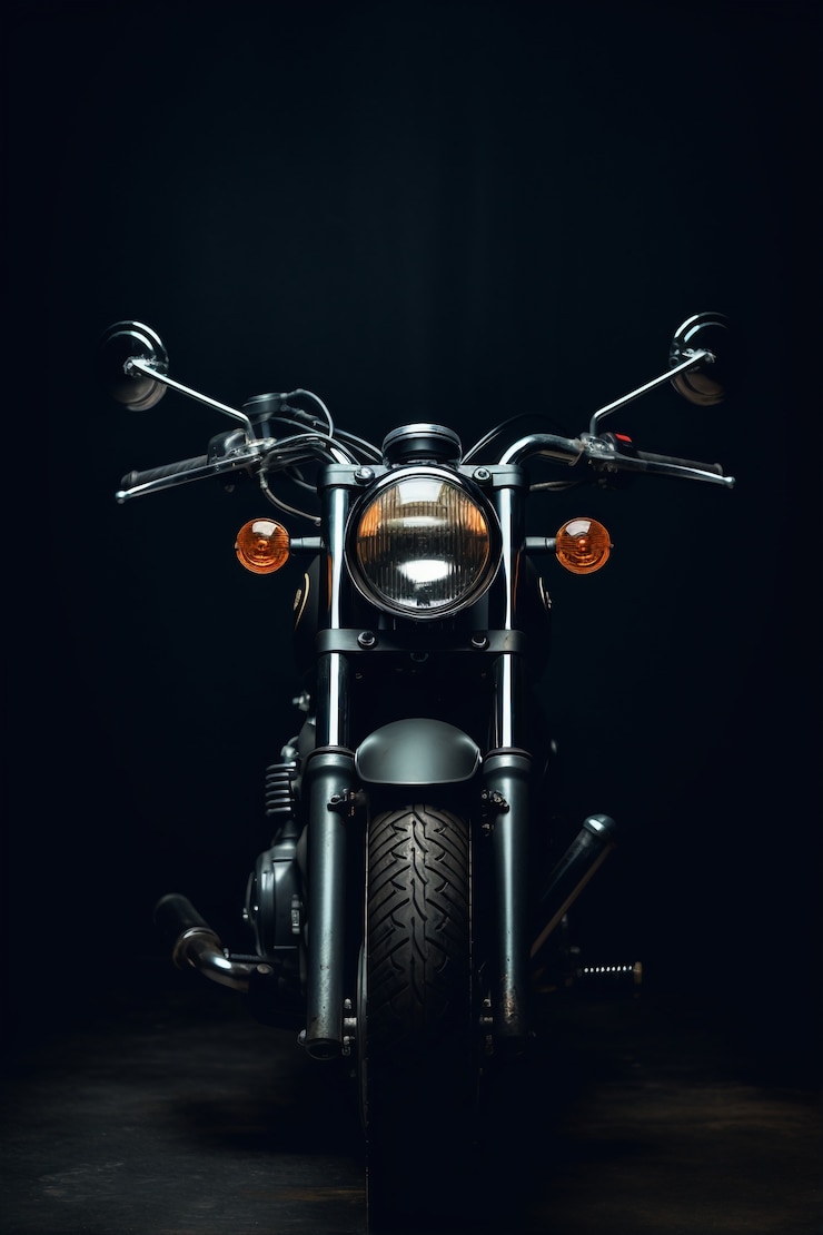 Foto grátis moto legal dentro de casa