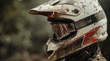 Foto grátis motociclista de terra participando de corridas e circuitos para a emoção da aventura com motocicleta