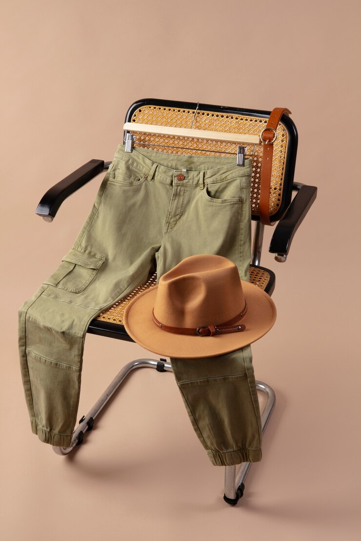 Foto grátis mudança de guarda-roupa de primavera em ângulo alto