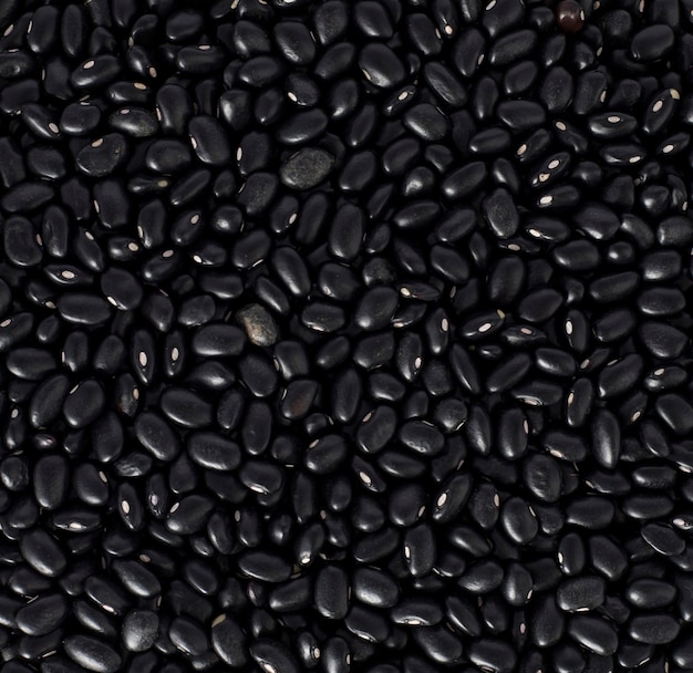 Muito padrão de textura de fundo de feijão preto. Foto Premium