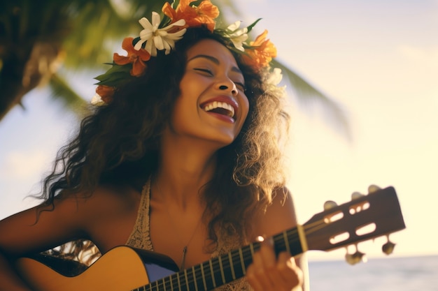 Mulher bonita em meio tiro na natureza