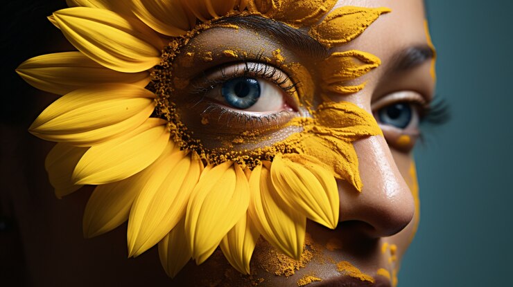 Foto grátis mulher com girassóis