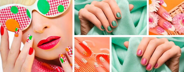 Foto grátis mulher com unhas coloridas