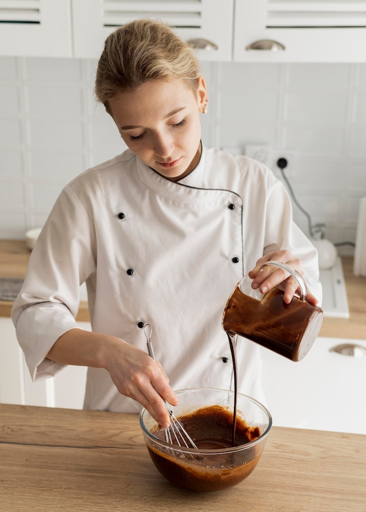 Foto grátis mulher de tiro médio cozinhando