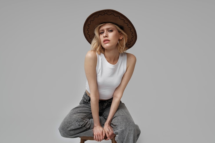 Foto grátis mulher de tiro médio sentada em uma cadeira