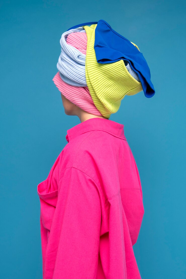 Mulher vestindo produtos de moda rápida