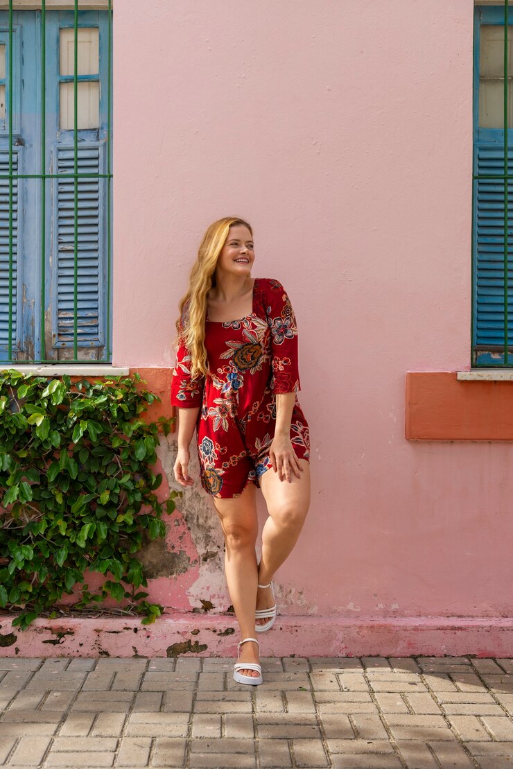 Foto grátis mulher vestindo vestido de verão