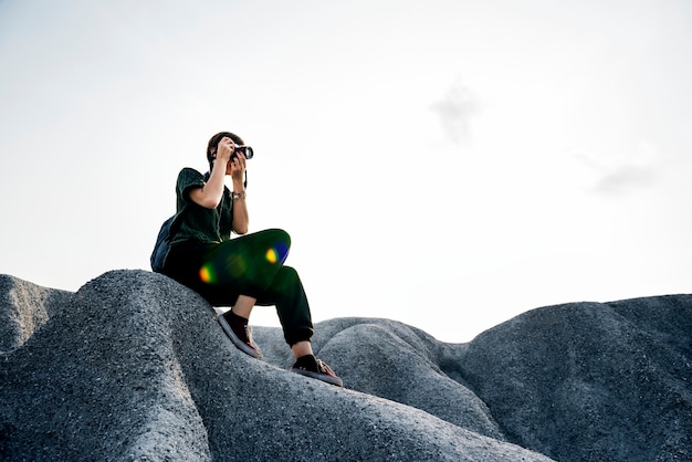 Foto grátis mulher, viagem férias, viagem, relaxamento