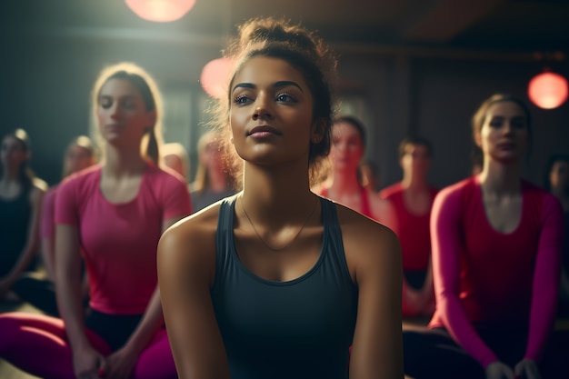 Foto grátis mulheres atléticas praticando ginástica