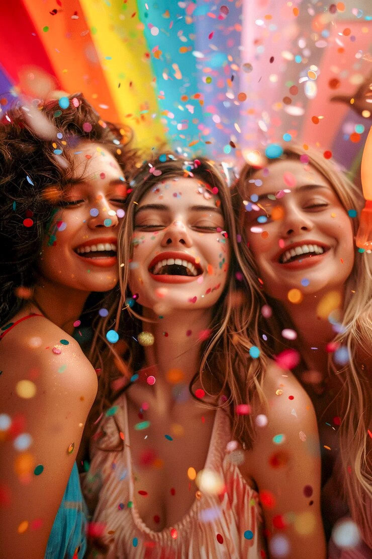 Foto grátis mulheres celebrando o dia do orgulho