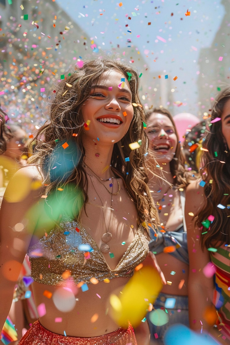 Foto grátis mulheres celebrando o dia do orgulho