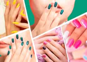 Foto grátis mulheres com belas nail art