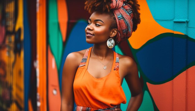 Mulheres jovens sorrindo exalando confiança e elegância geradas pela IA