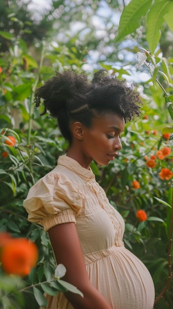 Mulheres negras grávidas posando