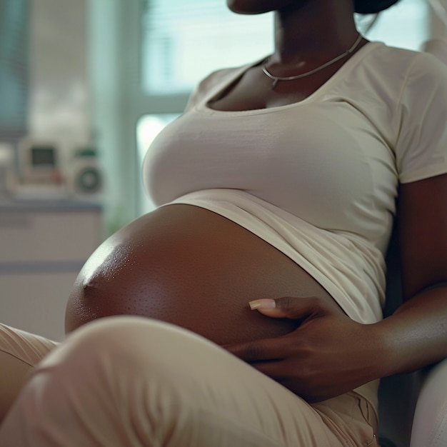 Foto grátis mulheres negras grávidas posando