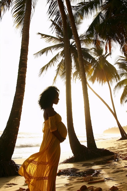 Foto grátis mulheres negras grávidas posando