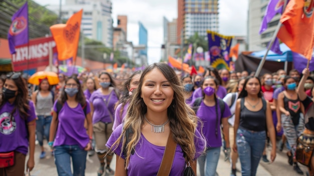 Foto grátis mulheres protestando por direitos no dia da mulher