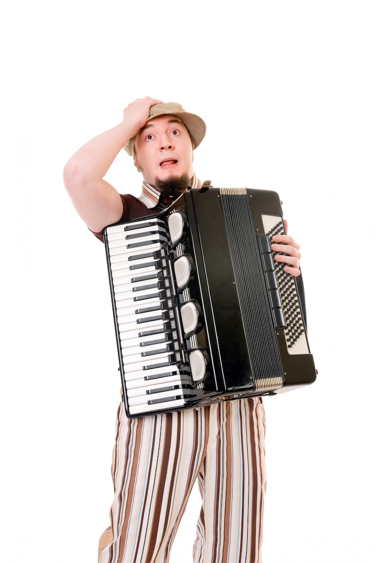 Foto grátis músico legal com concertina