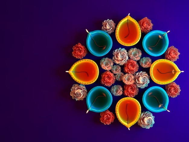 Natureza morta para celebração do diwali