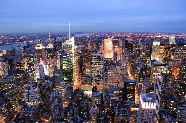 Noite de New York City Manhattan Times Square