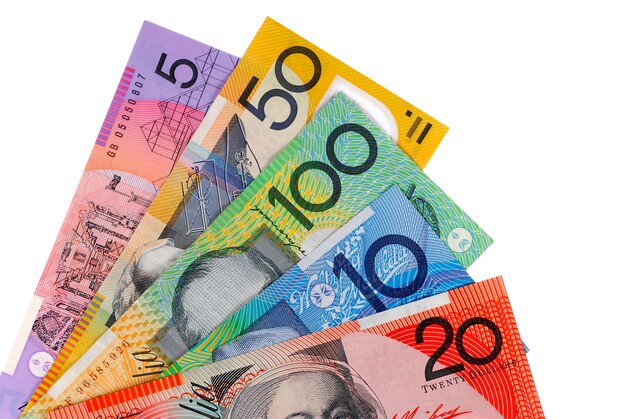 notas de dólar australiano