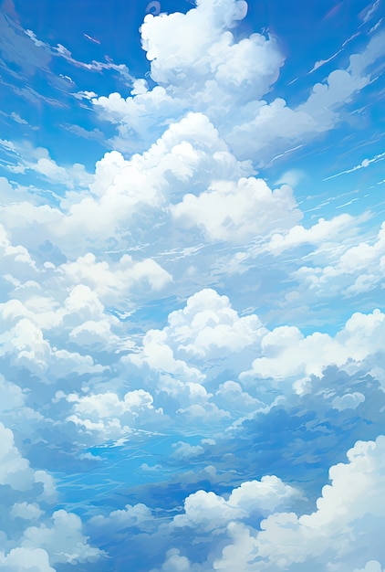 Nuvens de estilo anime