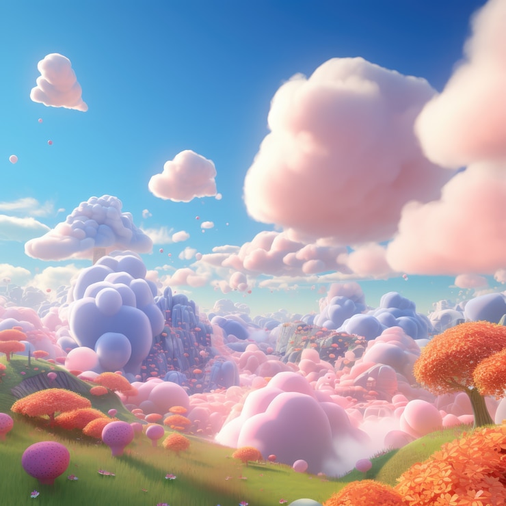 Foto grátis nuvens de estilo fantasia