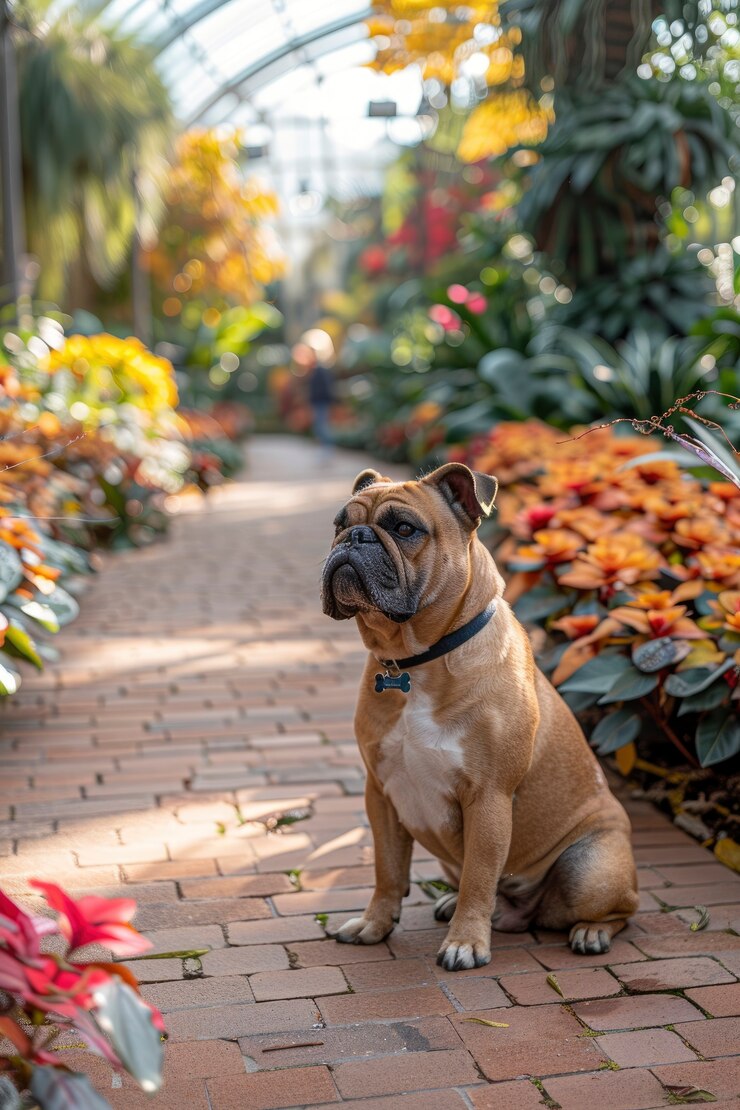 Foto grátis o belo estilo de vida do bulldog