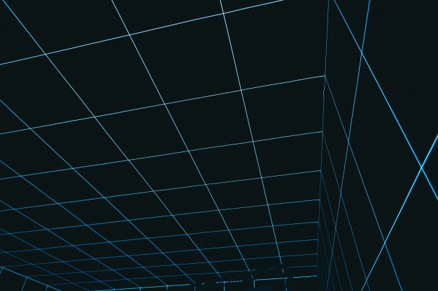 O espaço de realidade virtual abstrata está a descer.