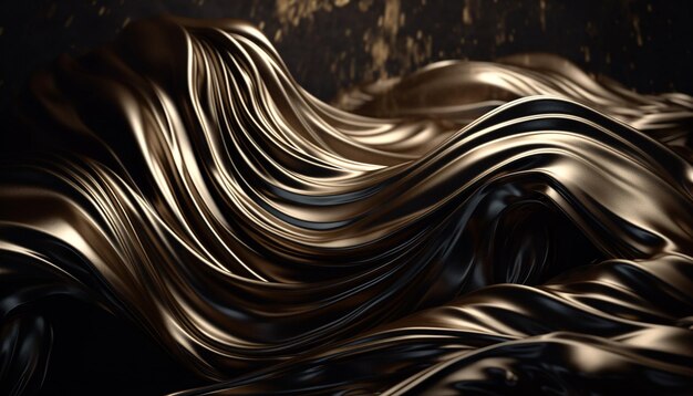 O padrão de ondas metálicas suaves reflete a elegância futurista gerada pela IA