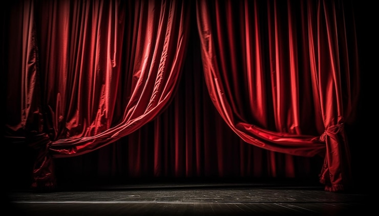 Foto grátis o pano de fundo azul brilhante ilumina a ia generativa da indústria cinematográfica moderna